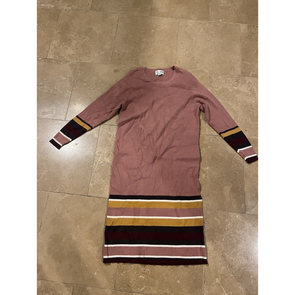 Anthropologie Saturday Sunday Pink Long Sleeve Parvati Sweater Dress Size XL